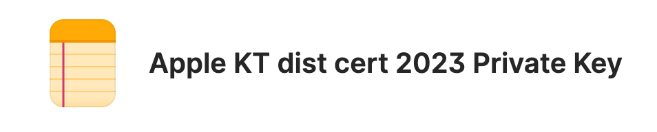 Apple developer certificate