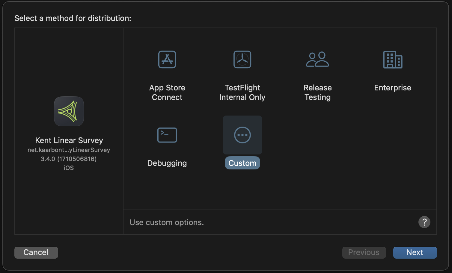 Selecting method for distribution 1
