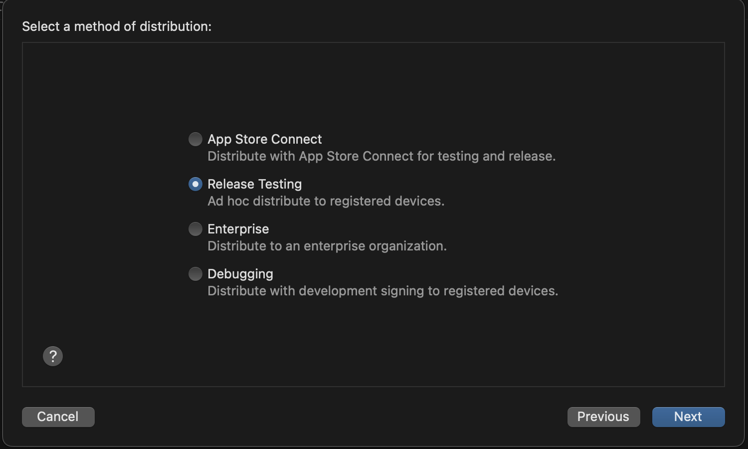 Selecting method for distribution 2
